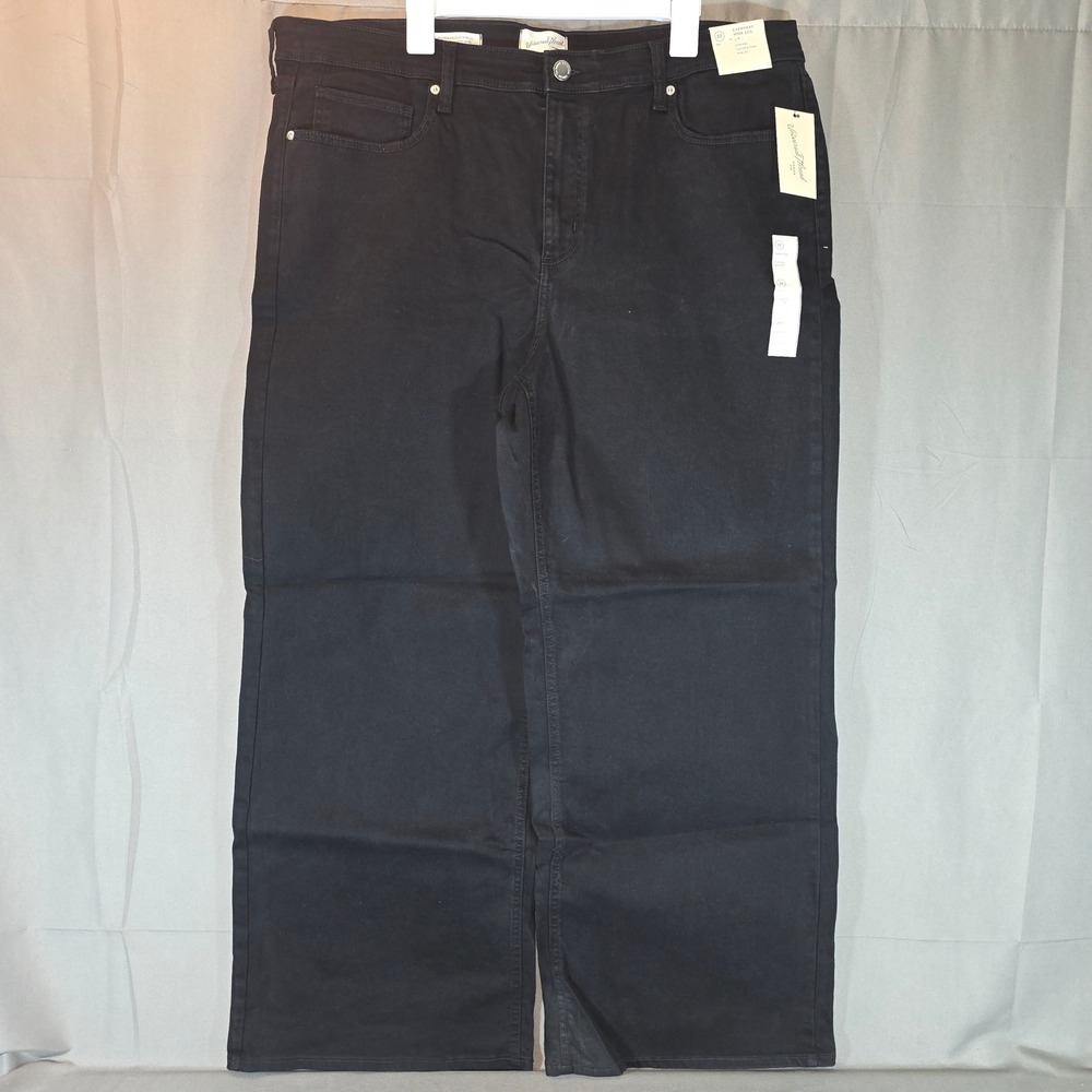 Universal Thread Black Everyday Wide Leg High Rise Jeans Size 22R 014 09 6675
